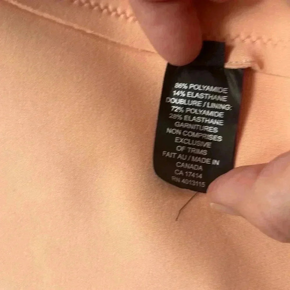 Marie Saint Pierre | Peach colour signature scuba fabric jacket with belt - Picture 11 of 16